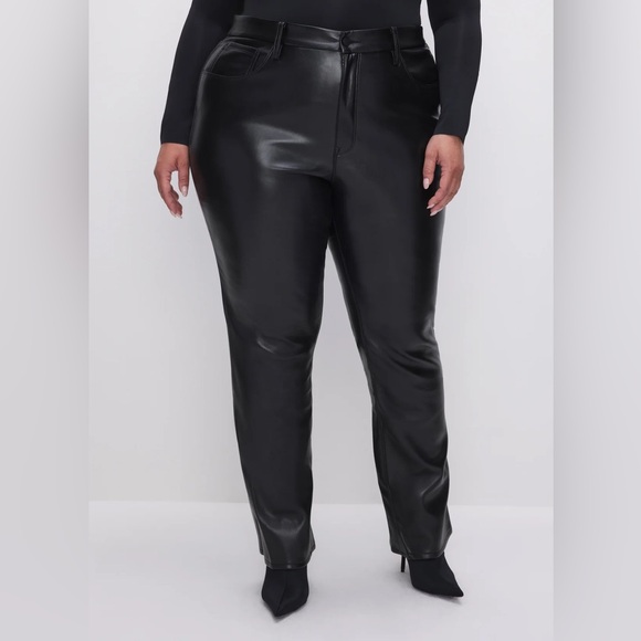 GOOD ICON FAUX LEATHER PANTS | BLACK001 - Picture 1 of 5